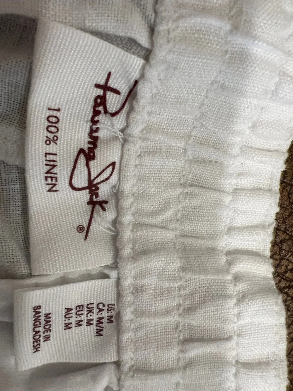 Brand New Panama Jack White Linen Lightweight Drawstring Tropical 🏝️ Chinos!